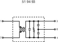 YG10T5 Ontstoringsfilter 250 V/AC 10 A 0.3 mH (l x b x h) 68 x 55 x 25 mm 1 stuk(s)