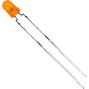 vishay TLHO4400 Bedrade LED Oranje Rond 3 mm 13 mcd 60 ° 30 mA 2.4 V