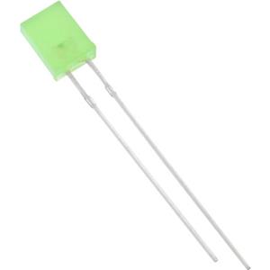 trucomponents TRU COMPONENTS 1577443 Bedrade LED Groen Rechthoekig 2 x 5 mm 550 mcd 120 ° 20 mA