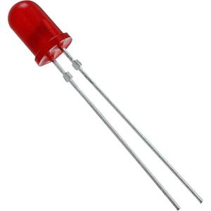 vishay TLHR5401 Bedrade LED Rood Rond 5 mm 12 mcd 60 ° 30 mA 2 V