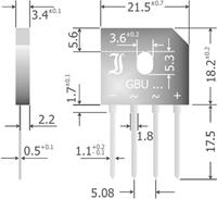 diotec Brückengleichrichter SIL-4 1000V 6A Einphasig