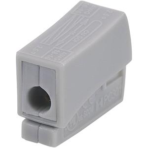 trucomponents TRU COMPONENTS 731678 Lampklem Flexibel: 0.5-2.5 mm² Massief: 0.5-2.5 mm² Aantal polen: 2 1 stuk(s) Grijs