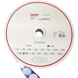 fastech T02035000003C1 Klittenband punt Om vast te plakken Hotmelt Lusdeel (Ø) 35 mm Wit 1 stuk(s)