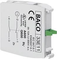 BACO 33E11 Contactelement 1x NC, 1x NO Moment 600 V 1 stuk(s)