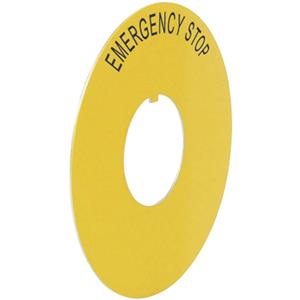 BACO BALWE16300 Bezeichnungsschild (Ø) 60mm EMERGENCY STOP Gelb