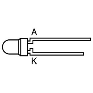 kingbright L934YC Bedrade LED Geel Rond 3 mm 10 mcd 50 ° 20 mA 2.1 V