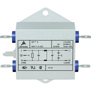 epcos TDK Entstörfilter flammhemmend 250 V/AC 3A 1.5 mH (L x B x H) 70 x 76.5 x 22.3mm 1St.