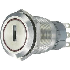 trucomponents TRU COMPONENTS LAS1-AGQ-22Y/31 Vandalismebestendige sleutelschakelaar 250 V/AC 5 A 2x aan/uit/aan 2 x 45 ° IP65 1 stuk(s)