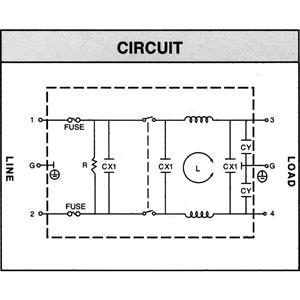 yunpen YQ01A1 Netzfilter mit Kaltgerätebuchse, mit Schalter, mit 2 Sicherungen 250 V/AC 1A 10.5 mH