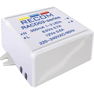 recomlighting Recom Lighting RACD03-350 LED-Konstantstromquelle 3W 350mA 12 V/DC Betriebsspannung max.: 264 V/AC