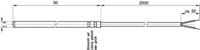 Enda Temperatuursensor K1-PT100-S-6x50-2M-2L Sensortype Pt100 Meetbereik temperatuur-50 tot 200 °C Kabellengte 2 m Sensor-Ø 6 mm