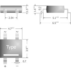 Brückengleichrichter TO-269AA 800V 0.8A Einphasig