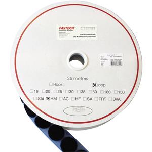 fastech T02025999903C1 Klittenband punt Om vast te plakken Hotmelt Lusdeel (Ø) 25 mm Zwart 1 stuk(s)