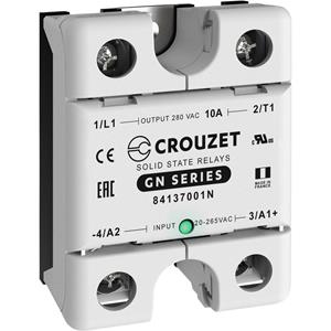crouzet Halfgeleiderrelais GN10AZL Laadstroom (max.): 10 A Schakelspanning (max.): 280 V/AC Schakelend bij overbelasting 1 stuk(s)