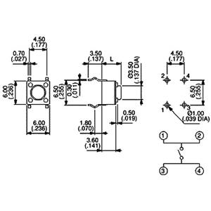 APEM PHAP3301D Drucktaster 12 V/DC 0.05A 1 x Aus/(Ein) tastend