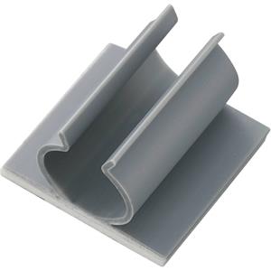 trucomponents TRU COMPONENTS Befestigungssockel selbstklebend Bündel-Ø-Bereich 12.70mm (max) Grau