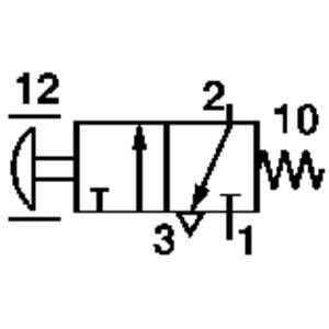 Norgren Mechanischbetätigtes Pneumatik-Ventil Gehäusematerial Kunststoff Dichtungsma