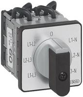 BACO NY37GQ1 Voltmeter Umschalter 16A 360° Grau, Schwarz 1St.