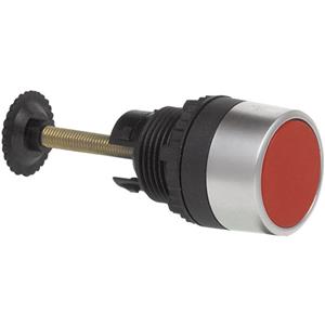BACO L21HA01 Reset toets Kunststof frontring, Verchroomd Rood 1 stuk(s)