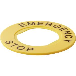 trucomponents TRU COMPONENTS TC-T14-2240 Waarschuwingsring voor noodstopschakelaar (Ø) 40 mm NOT-AUS Geel 1 stuk(s)