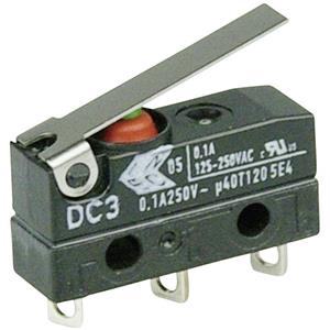 cherryswitches ZF Mikroschalter DC3C-A1LB 250 V/AC 0.1A 1 x Ein/(Ein) IP67 tastend 1St.