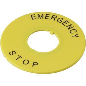 DECA A2AV-27 Bezeichnungsschild Aufdruck-Motiv EMERGENCY STOP Gelb 1St.