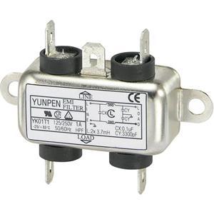 yunpen YK01T1 Ontstoringsfilter 250 V/AC 1 A 3.7 mH (l x b x h) 44 x 48.7 x 18 mm 1 stuk(s)