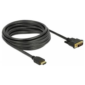 Delock HDMI zu DVI 24+1 Kabel bidirektional 5 m - Delock