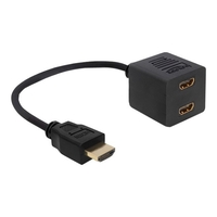 DeLOCK Adapter HDMI High Speed with Ethernet - Video-/Audio-Splitter - 2 Anschlüsse