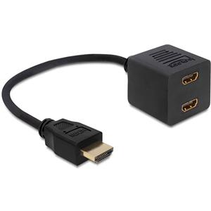 Adapterkabel HDMI St > 2x Bu High Speed HDMI with Ethernet - Delock