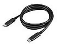 lenovo USB-kabel - USB-C (M) naar USB-C (M) - 20 V - 5 A - 1 m - 4K ondersteuning, USB-stroomtoevoer (5A, 100W) - zwart