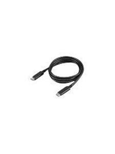 lenovo USB-kabel - USB-C (M) naar USB-C (M) - 20 V - 5 A - 1 m - 4K ondersteuning, USB-stroomtoevoer (5A, 100W) - zwart