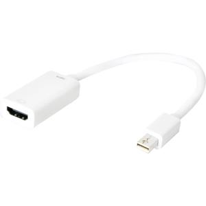 LogiLink Adapter [1x Mini-DisplayPort stekker - 1x HDMI-bus] Wit 15.00 cm