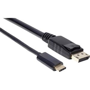 Manhattan USB 2.0 Adapter [1x USB-C stekker - 1x DisplayPort stekker] USB-C auf DisplayPort-Kabel Stecker/Stecker 4K@60Hz-Ausgangssignal 2 m schwarz