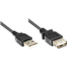 Good Connections Alcasa USB 2.0 3m. Lengte snoer: 3 m, Aansluiting 1: USB A, Aansluiting 2: USB A, USB-versie: 2.0, Geslacht connector: Mannelijk/Mannelijk, Maximale overdrachtssnelheid van gegevens: 