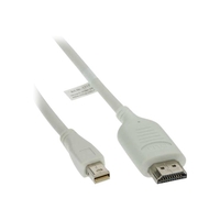 InLine Premium Mini DisplayPort 1.2 naar HDMI 1.4 kabel (4K 30 Hz) / wit - 2 meter