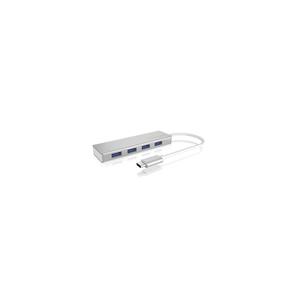 Raidsonic ICY BOX IB-HUB1425-C3. Hostinterface: USB 3.2 Gen 1 (3.1 Gen 1) Type-C, Hub-interfaces: USB 3.2 Gen 1 (3.1 Gen 1) Type-A. Overdrachtssnelheid: 5000 Mbit/s, Kleur van het product: Zilver, Mat