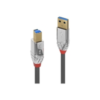 Lindy 36661. Lengte snoer: 1 m, Aansluiting 1: USB A, Aansluiting 2: USB B, USB-versie: 3.2 Gen 1 (3.1 Gen 1), Maximale overdrachtssnelheid van gegevens: 5000 Mbit/s, Contact geleider materiaal: Goud,