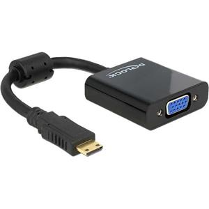 delock Adapter HDMI-mini C male > VGA female black