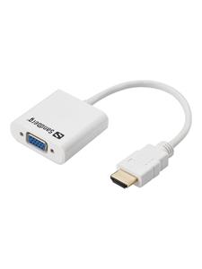 Sandberg HDMI to VGA Converter. Aansluiting 1: HDMI, Aansluiting 2: VGA. Kleur van het product: Wit