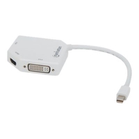 Manhattan 3-in-1 4K Mini-DisplayPort-Adapter, Mini-DisplayPort-Stecker auf HDMI/DVI/VGA-Buchse,