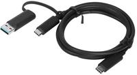 lenovo USB-kabel - USB-C (M) naar USB-C (M) - 20 V - 5 A - 1 m - zwart - voor ThinkPad L14 Gen 1; P14s Gen 1; T14s Gen 1; X1 Carbon Gen 8; X1 Yoga Gen 5; X13 Yoga Gen 1