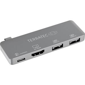 Terratec Connect c4. Hostinterface: USB 3.2 Gen 1 (3.1 Gen 1) Type-C, Hub-interfaces: HDMI,USB 3.2 Gen 1 (3.1 Gen 1) Type-A. Overdrachtssnelheid: 5000 Mbit/s, Kleur van het product: Zilver, Materiaal 