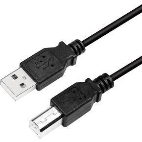 LogiLink LogiLink CU0007B. Snoerlengte: 2 m, Aansluiting 1: USB A, Aansluiting 2: USB B, USB-versie: USB 2.0, Maximale overdrachtssnelheid van gegevens: 480 Mbit/s, Contact geleider materiaal: Nikkel,
