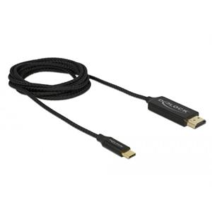 USB Kabel Type-C zu HDMI (DP Alt Mode) 4K 60 Hz 2 m koaxial - Delock