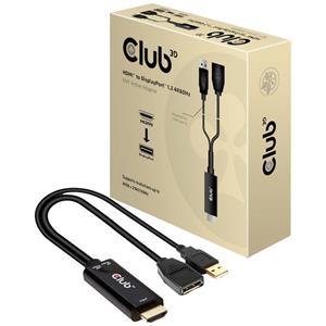 club3d Club 3D - Videoadapter - DisplayPort / HDMI - DisplayPort (V) naar HDMI, USB (alleen voeding) (M) - 25 cm - 4K ondersteuning, actief