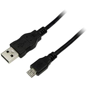 LogiLink 3m USB A-USB Micro B USB-kabel 2.0 Micro-USB B Zwart