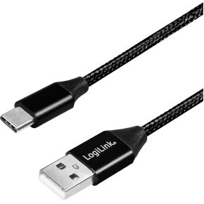 LogiLink CU0138 USB-kabel 1 m 2.0 USB A USB C Zwart