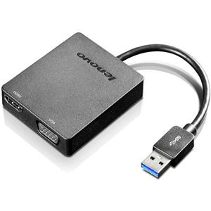 Lenovo Universal USB 3.0 to VGAHDMI Adapter - Externe video-adapter