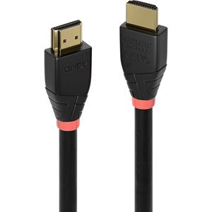 lindy HDMI-kabel - HDMI (M) naar HDMI (M) - 10 m - beschermd - zwart - rond, 4K ondersteuning, actief